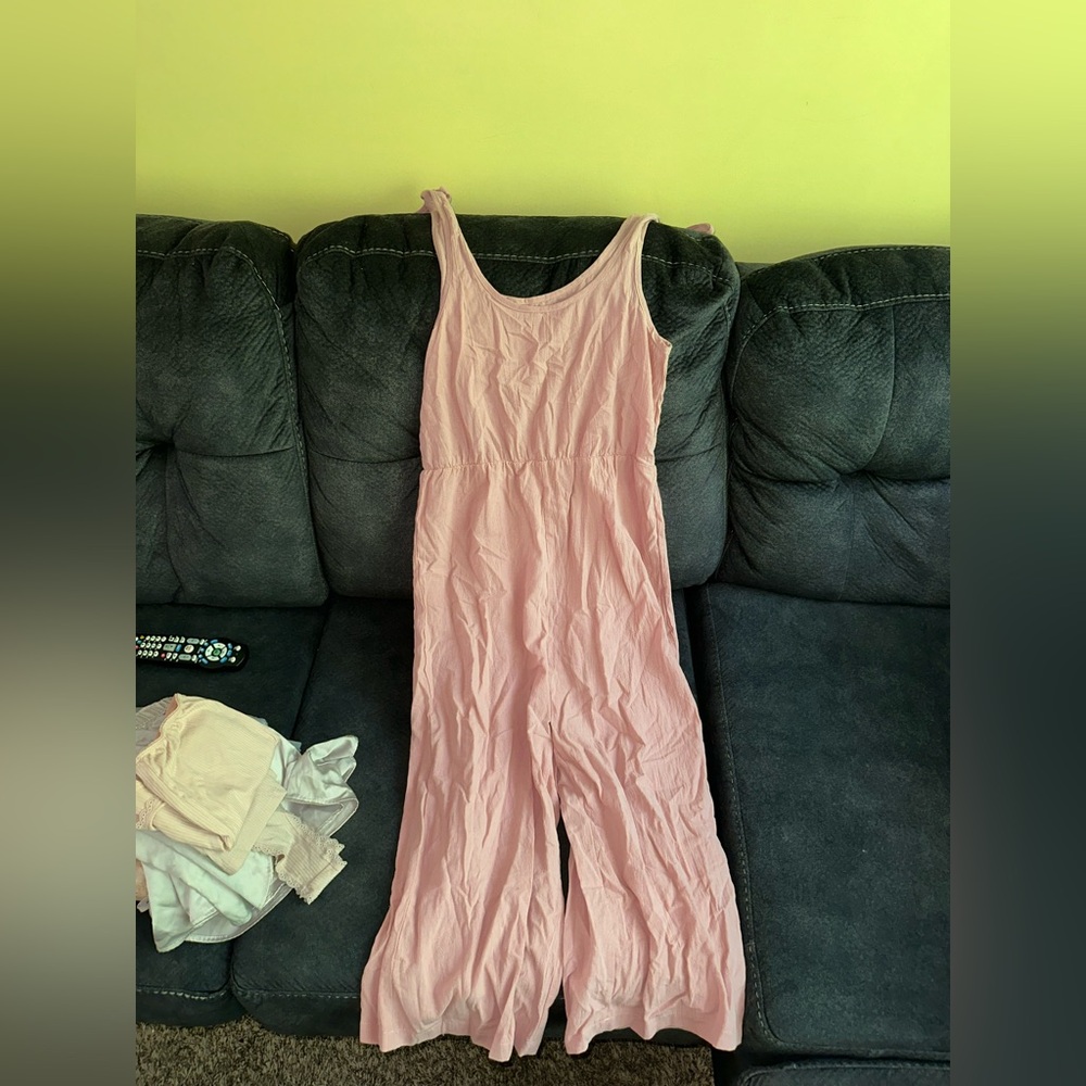 SHEIN Pink Sleeveless Jumpsuit (cropped)